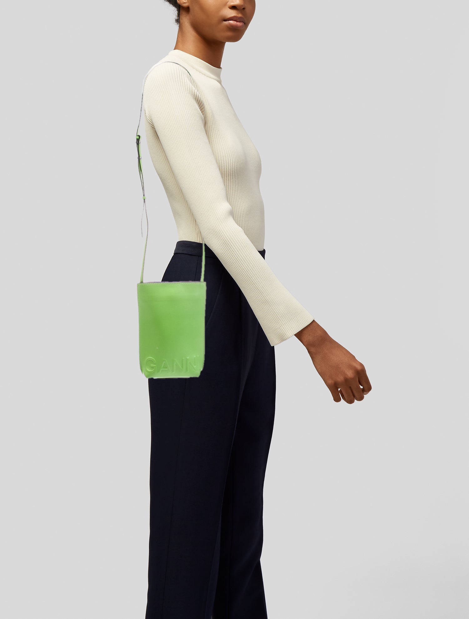 Ganni Leather Bucket Bag