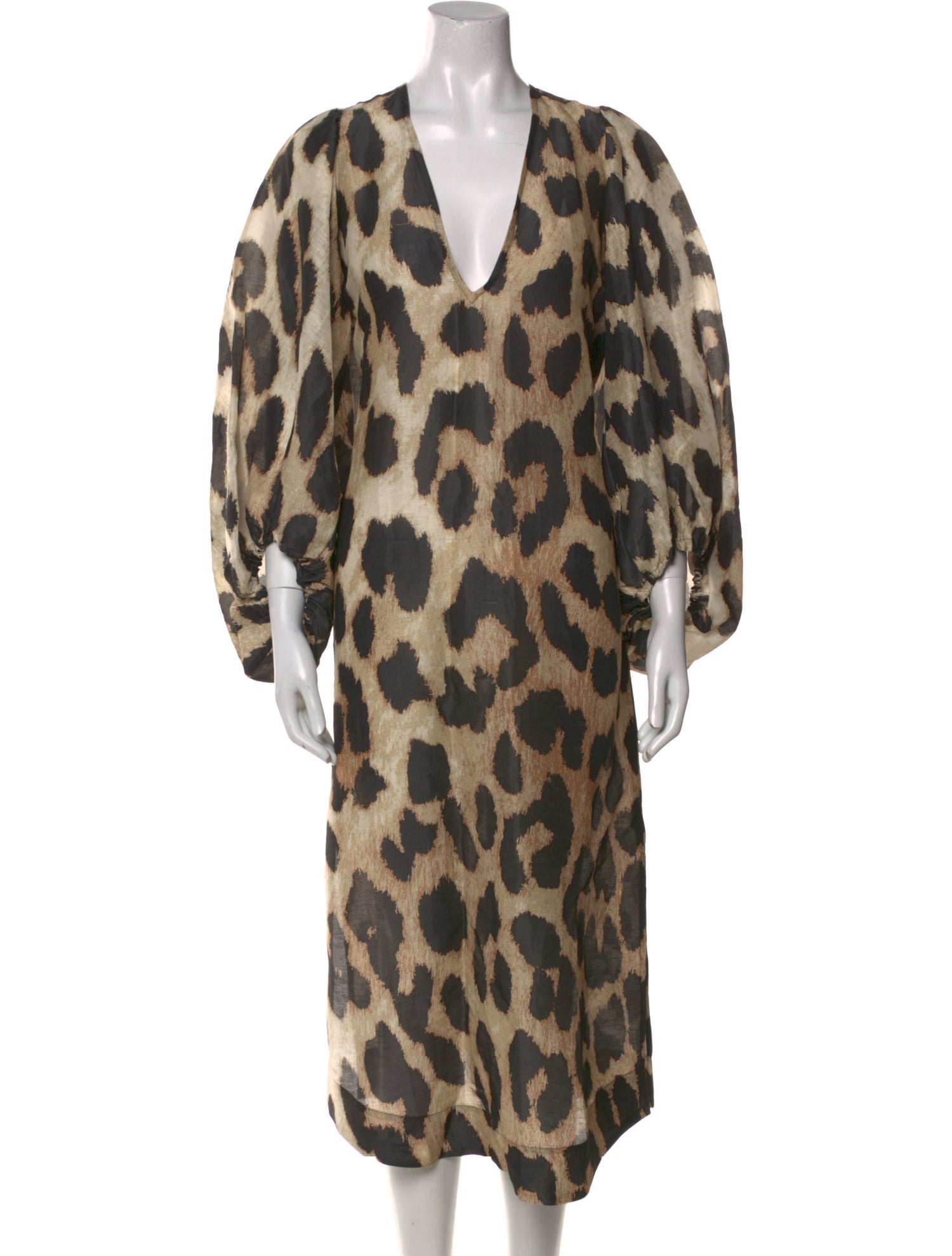 Ganni Animal Print Long Dress