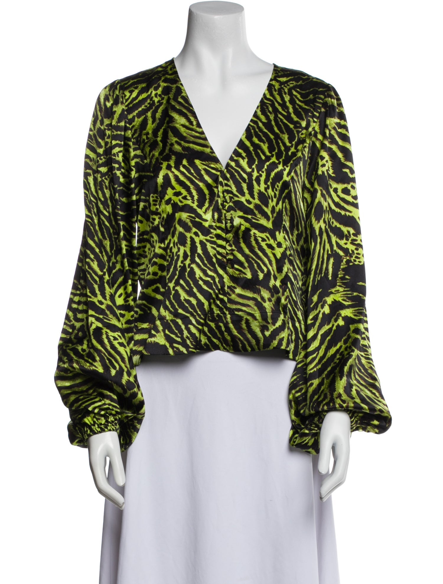 Ganni Silk Printed Blouse