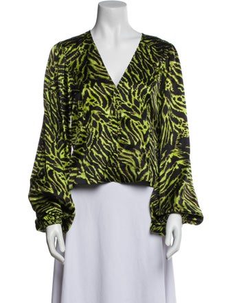 Ganni Silk Printed Blouse