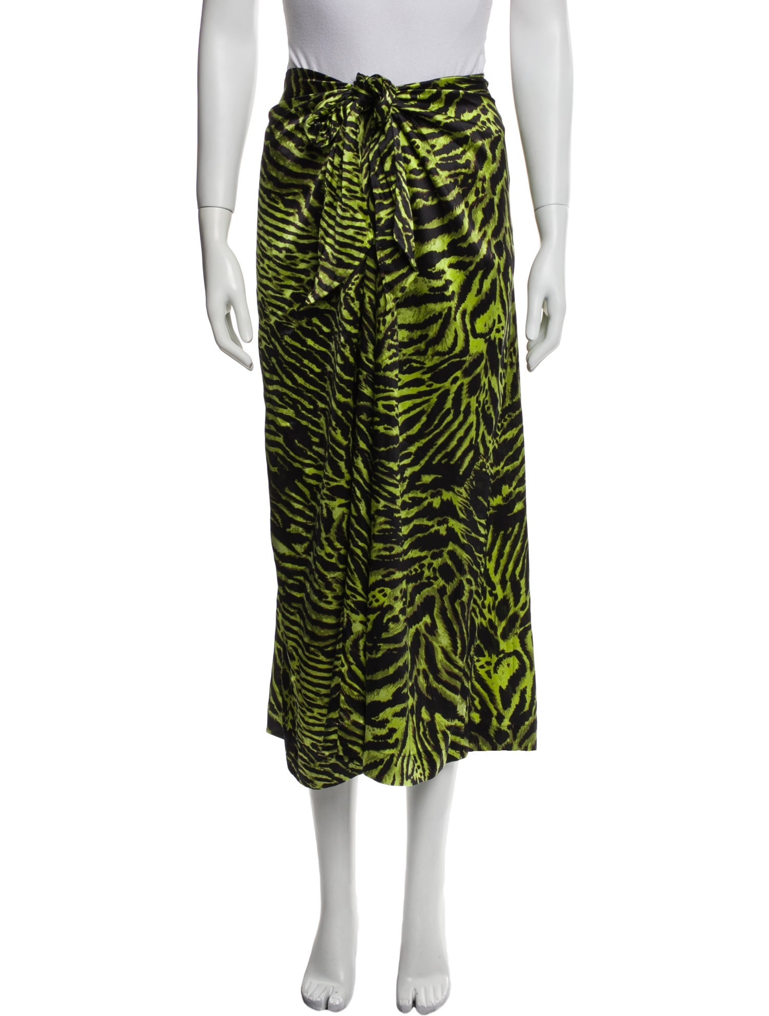 Ganni Silk Midi Length Skirt