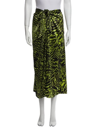 Ganni Silk Midi Length Skirt