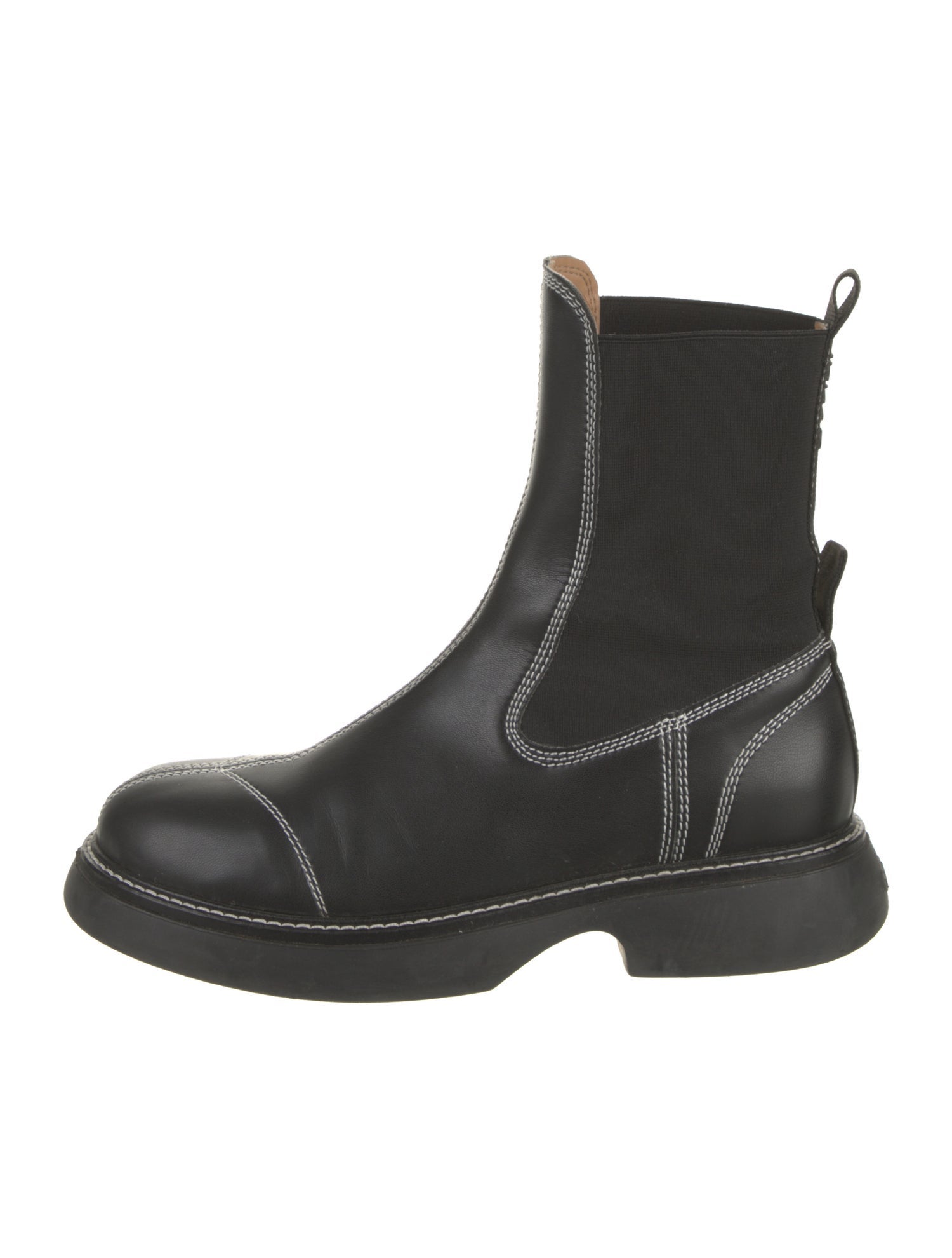 Ganni Leather Chelsea Boots
