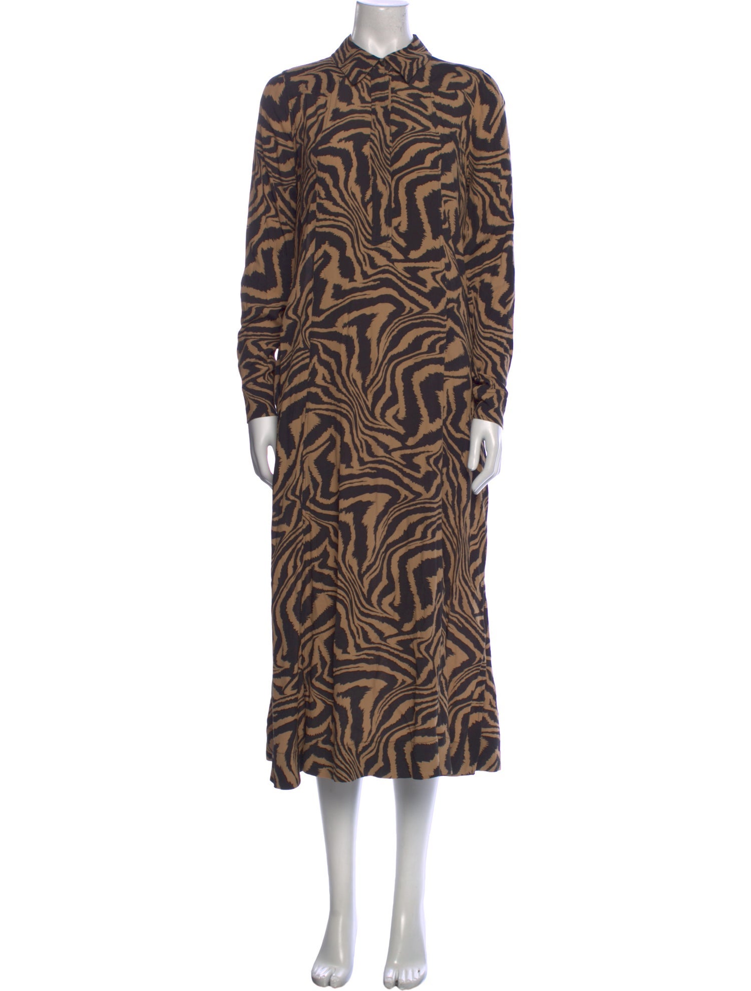 Ganni Printed Long Dress