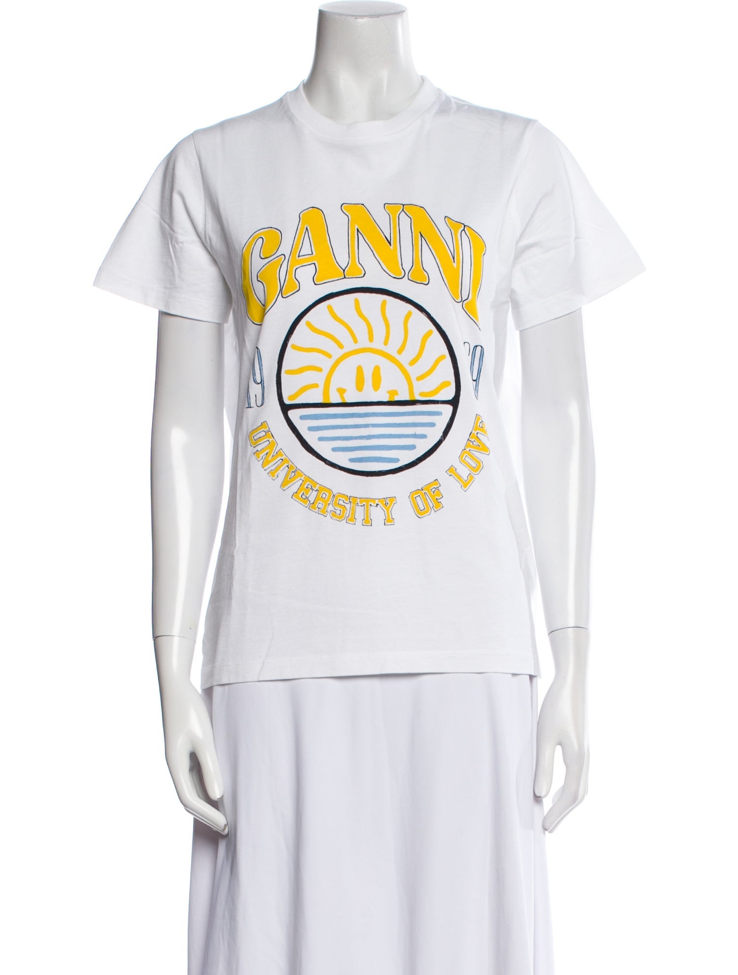 Ganni Graphic Print Crew Neck T-Shirt