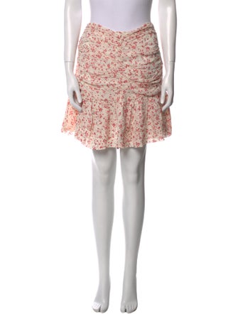 Ganni Floral Print Mini Skirt