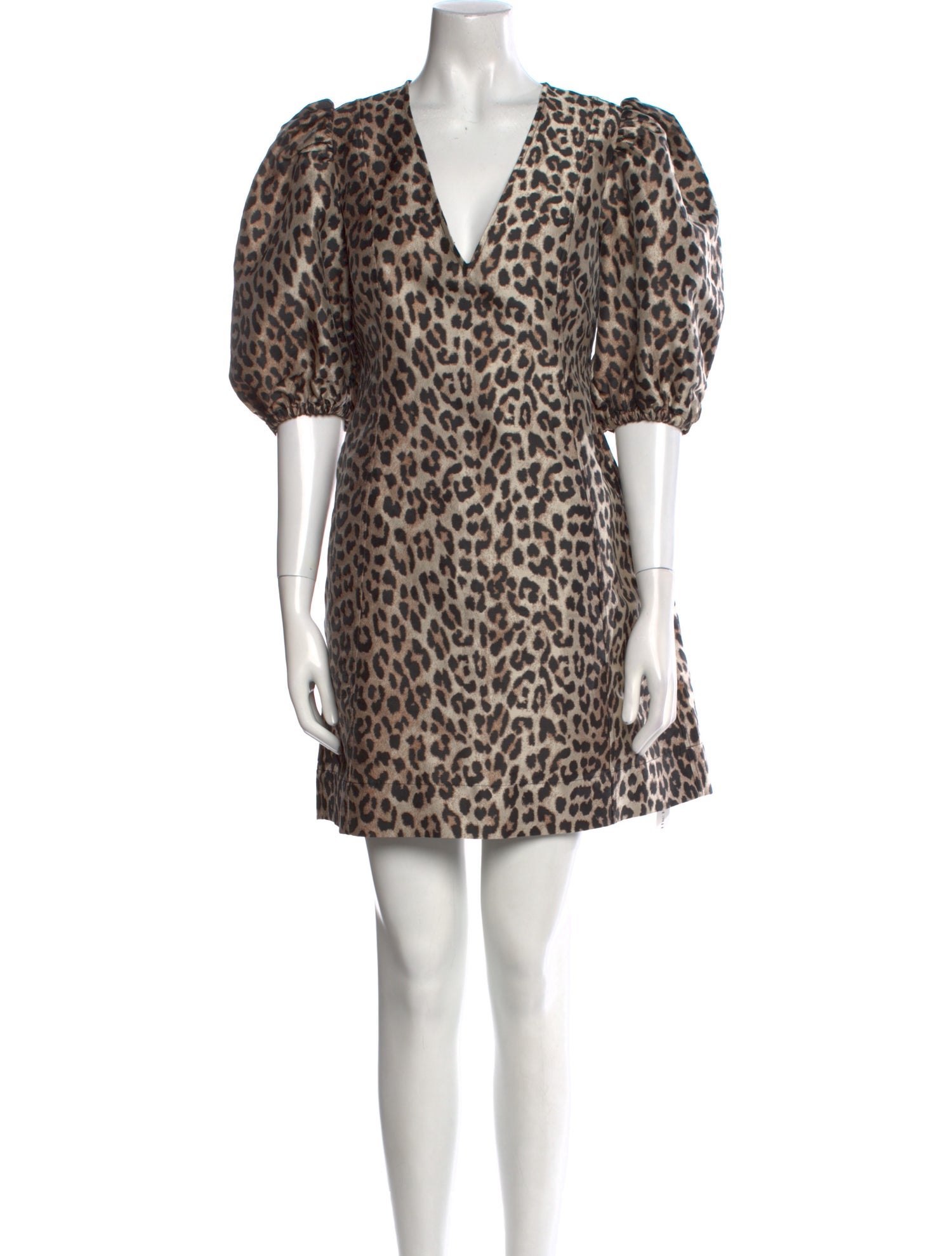 Ganni Animal Print Mini Dress