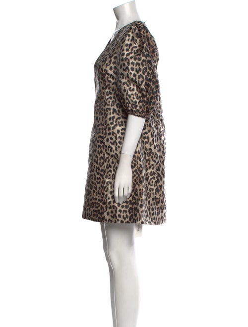 Ganni Animal Print Mini Dress