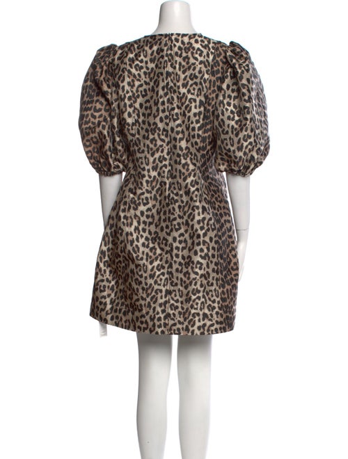 Ganni Animal Print Mini Dress