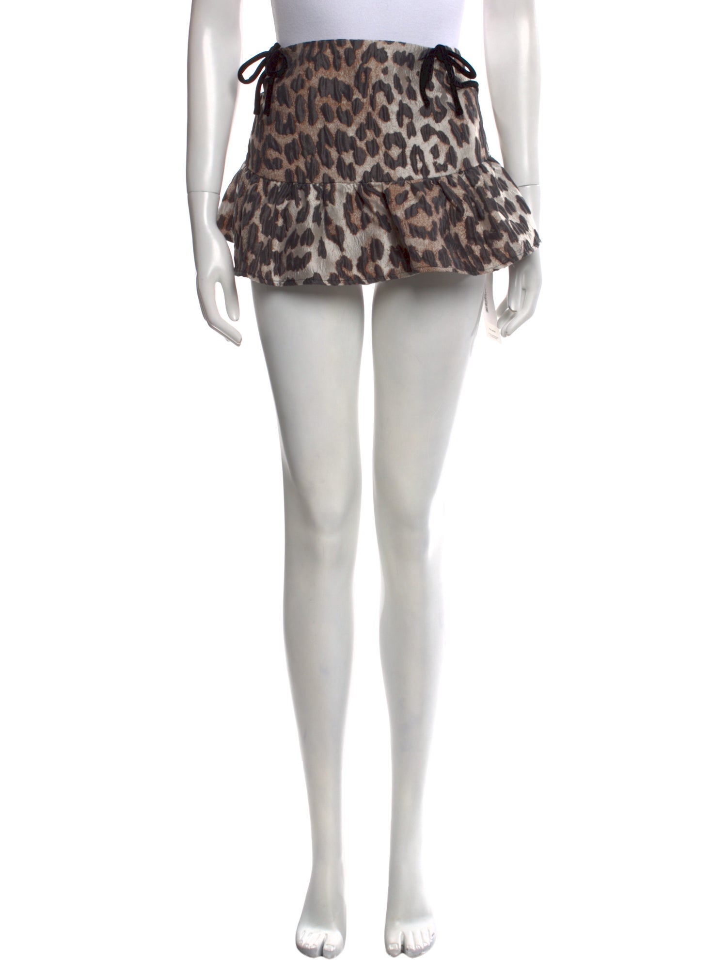 Ganni Animal Print Mini Skirt