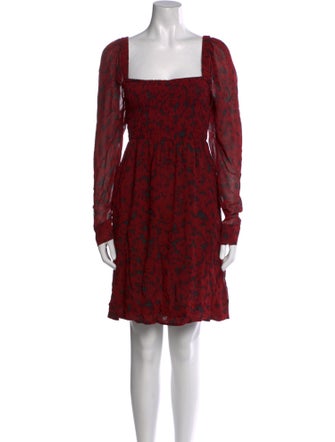 Ganni Printed Knee-Length Dress