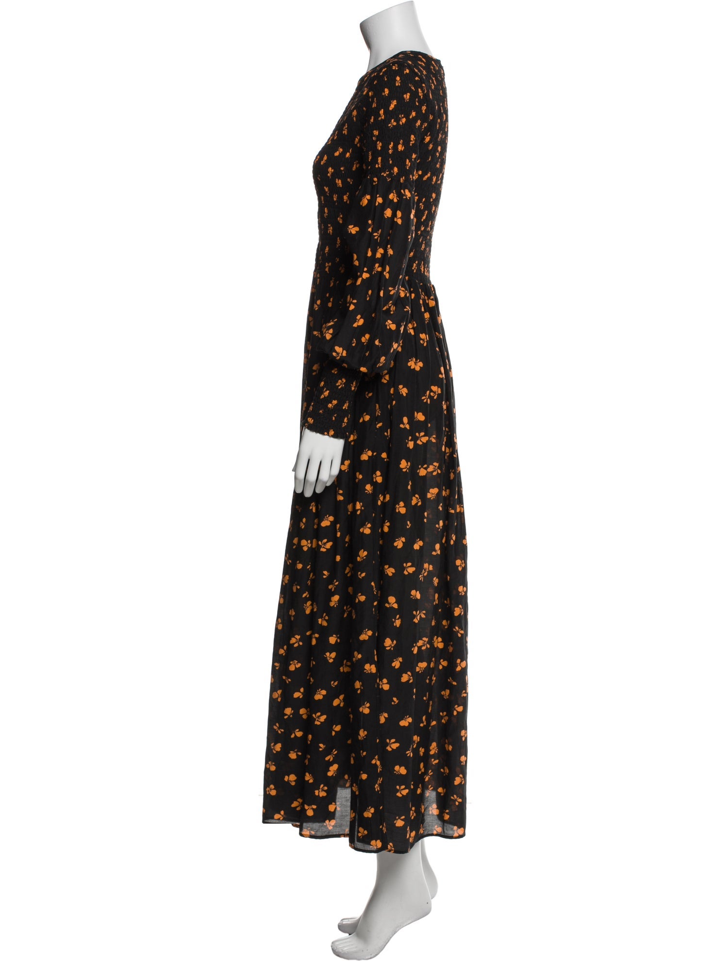 Ganni Floral Print Long Dress