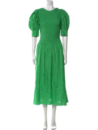 Ganni Crew Neck Long Dress