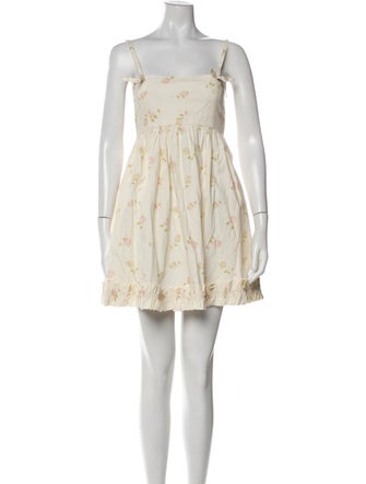 Ganni Floral Print Mini Dress