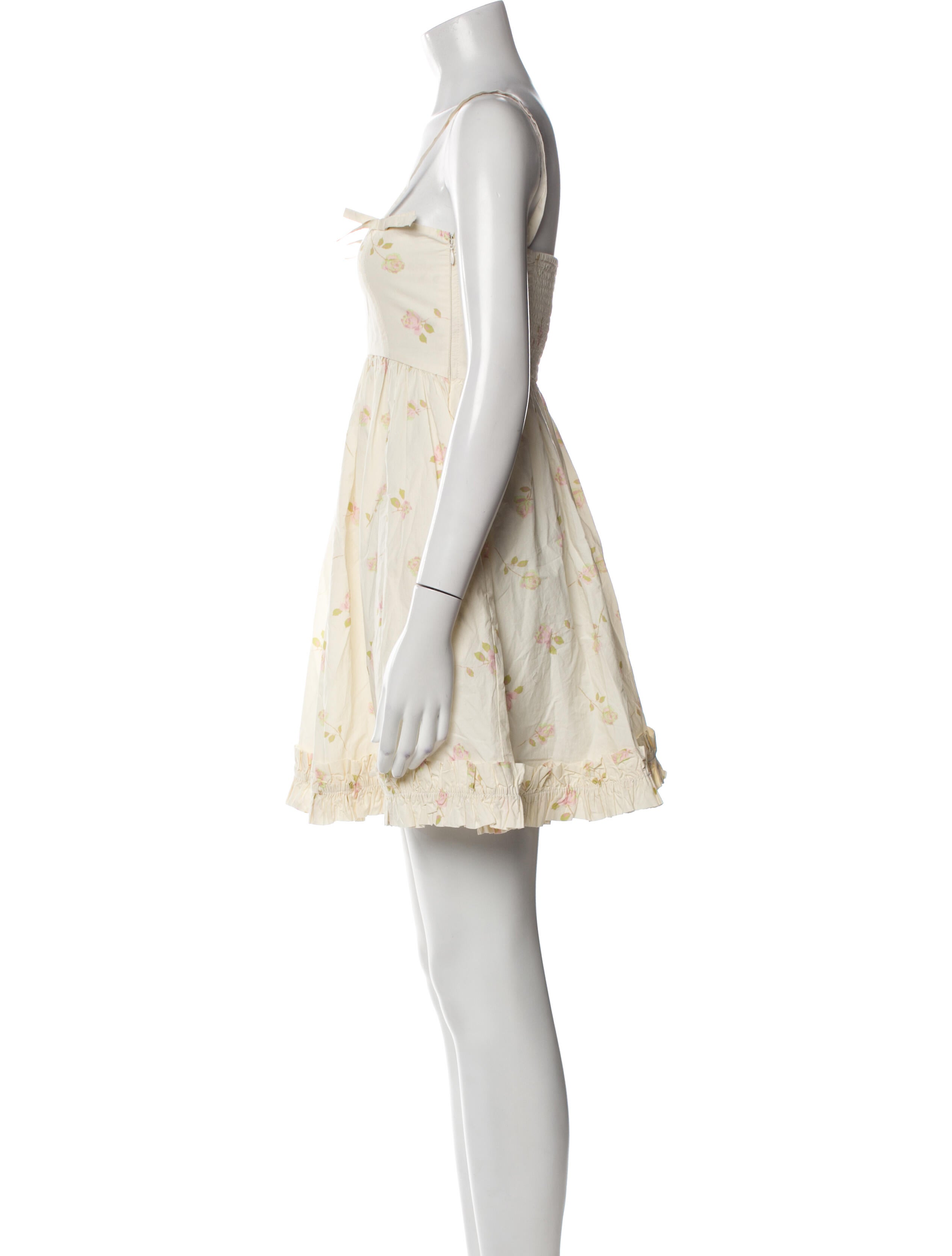 Ganni Floral Print Mini Dress