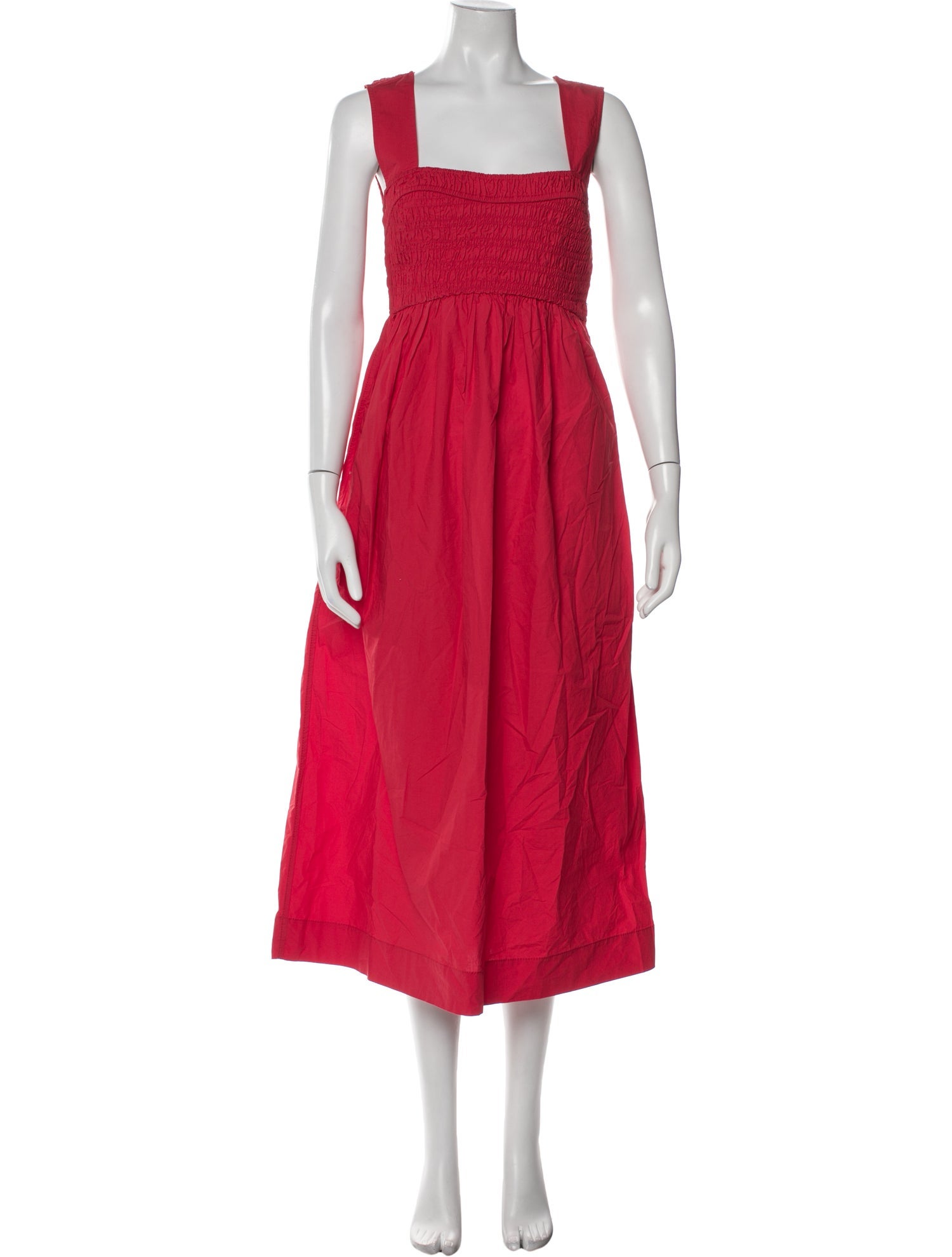 Ganni Square Neckline Long Dress