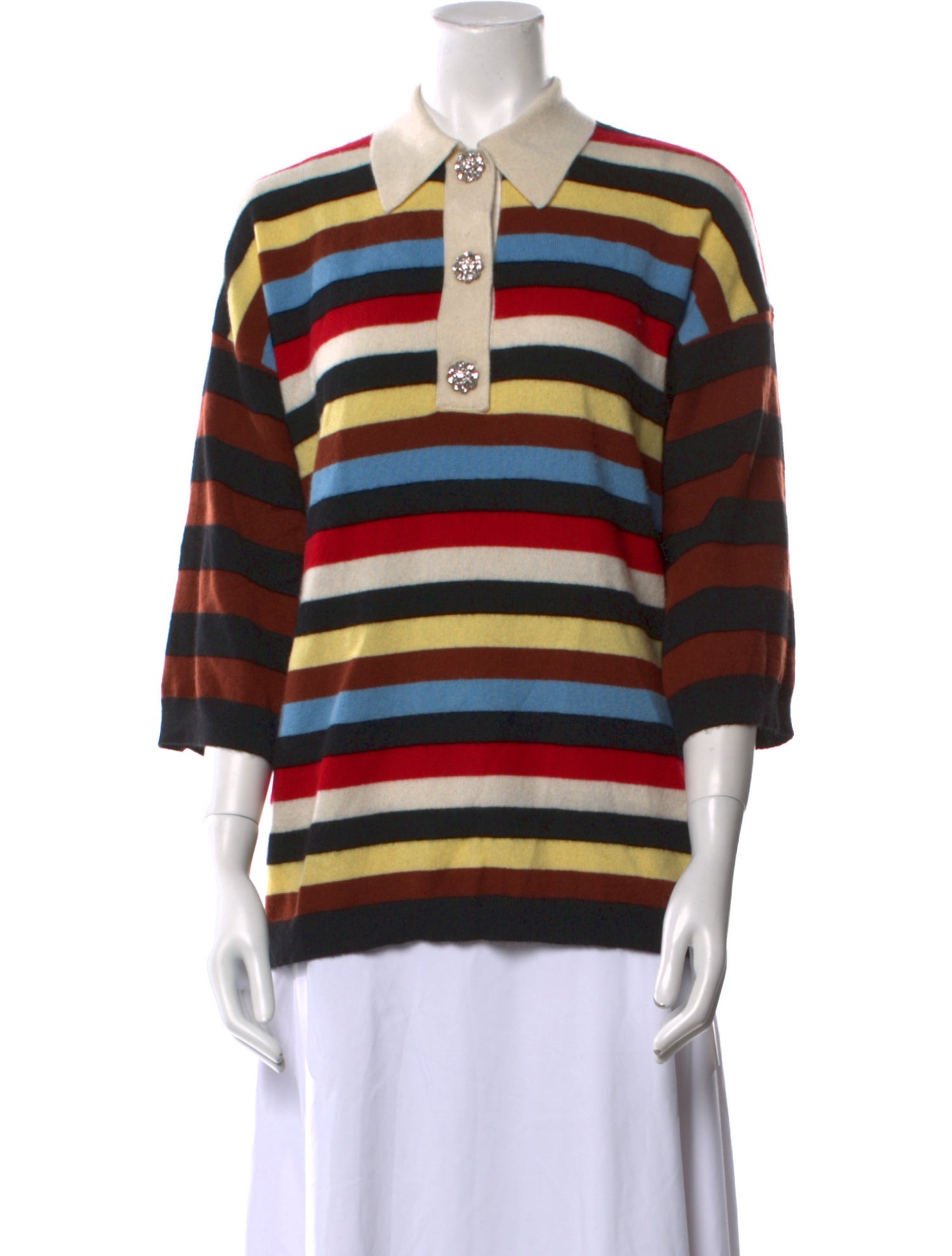 Ganni Cashmere Striped Sweater