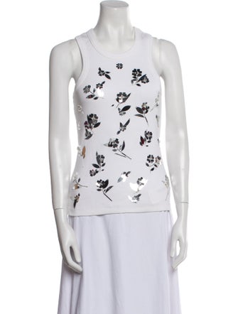 Ganni Graphic Print Crew Neck Top