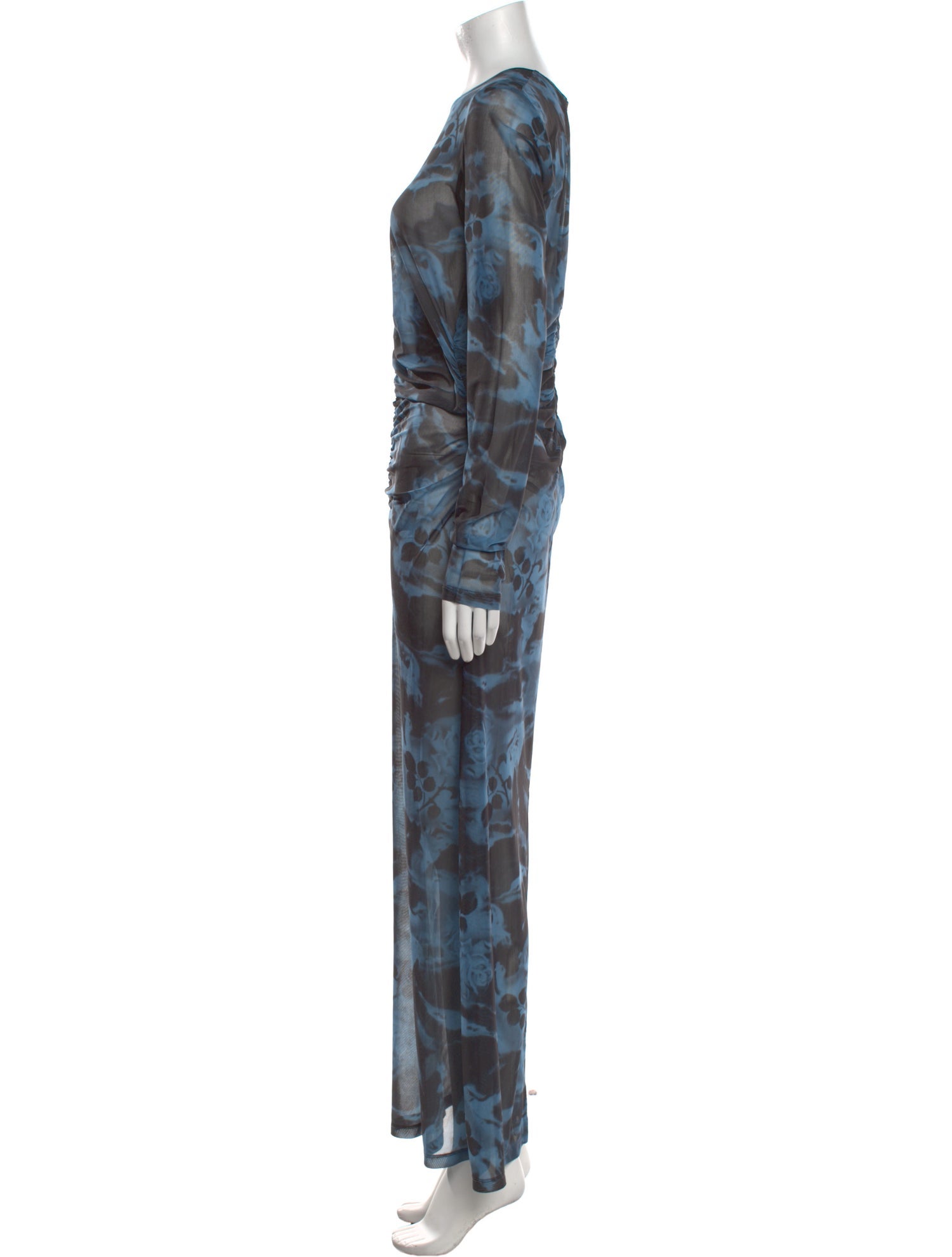 Ganni Tie-Dye Print Long Dress