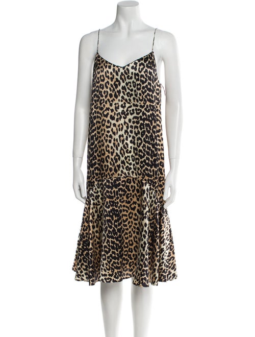 Ganni Silk Midi Length Dress