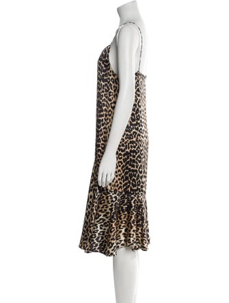 Ganni Silk Midi Length Dress