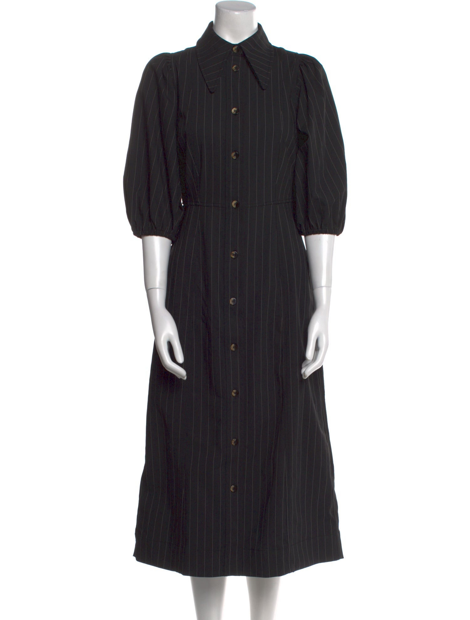 Ganni Striped Long Dress