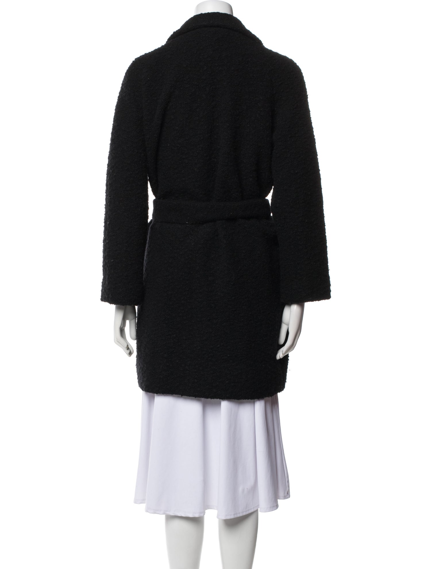 Ganni Wool Faux Fur Coat