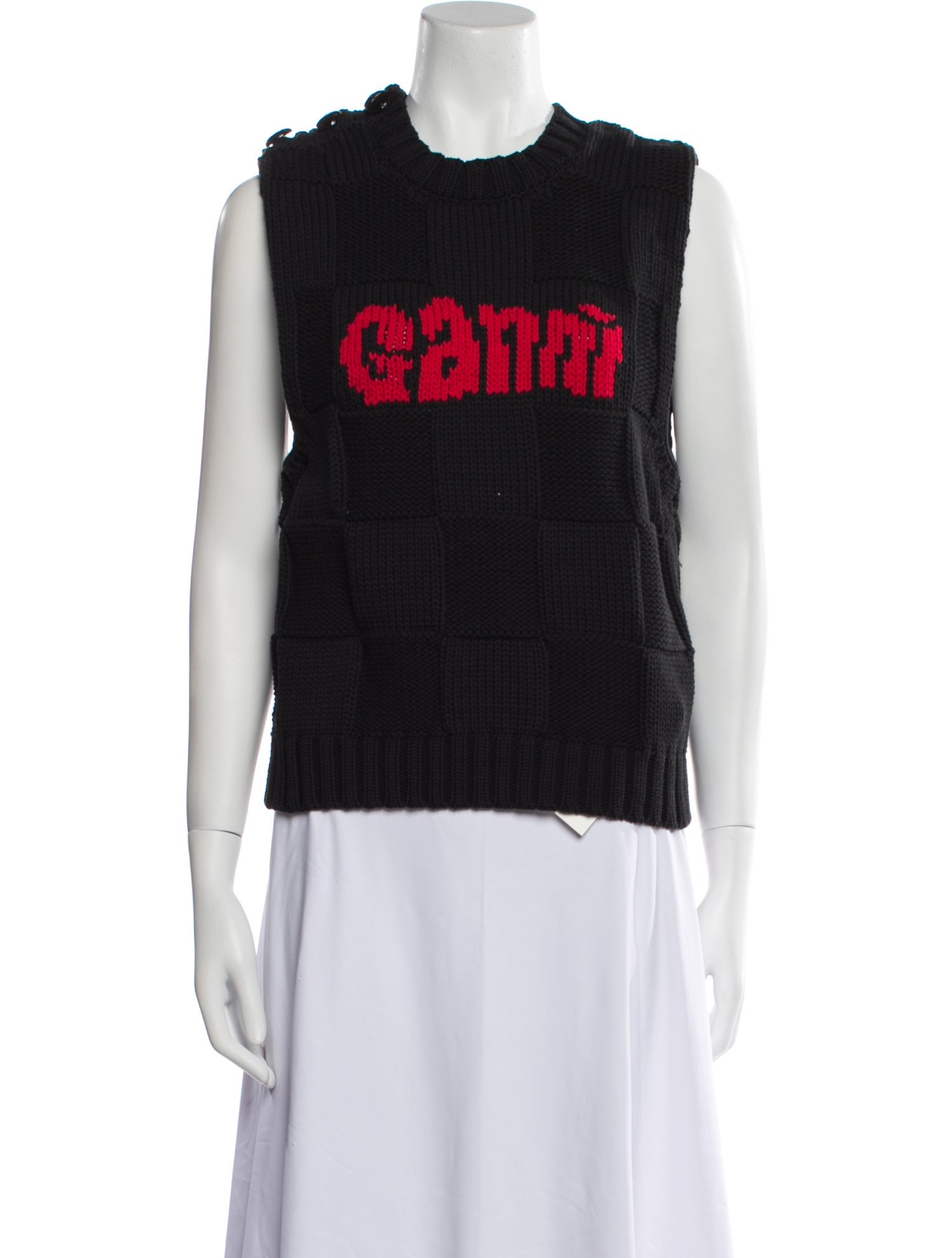 Ganni Graphic Print Crew Neck Sweater