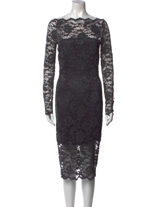 Ganni Lace Pattern Midi Length Dress