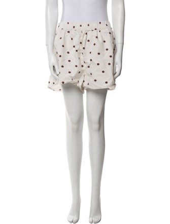 Ganni Polka Dot Print Mini Shorts