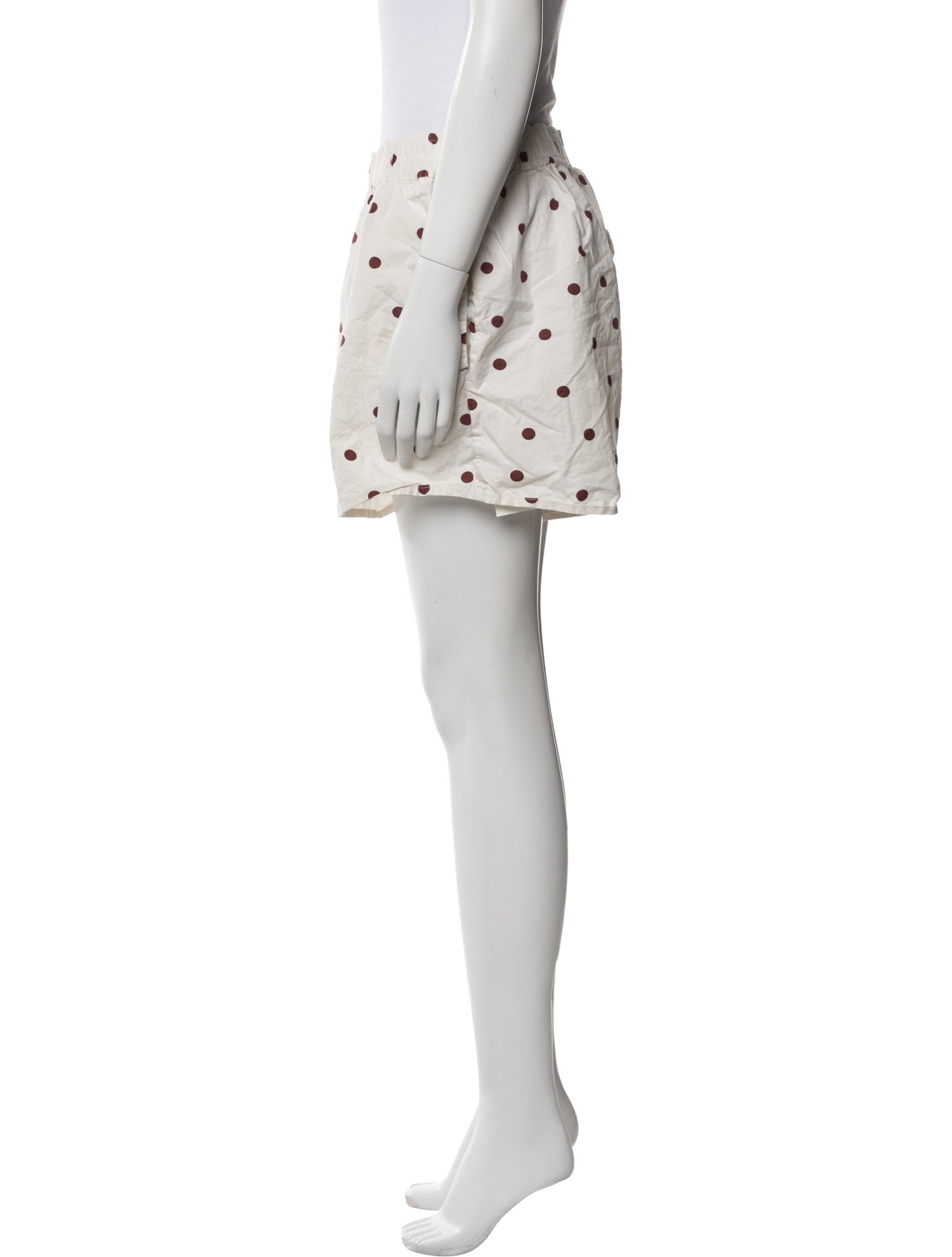 Ganni Polka Dot Print Mini Shorts