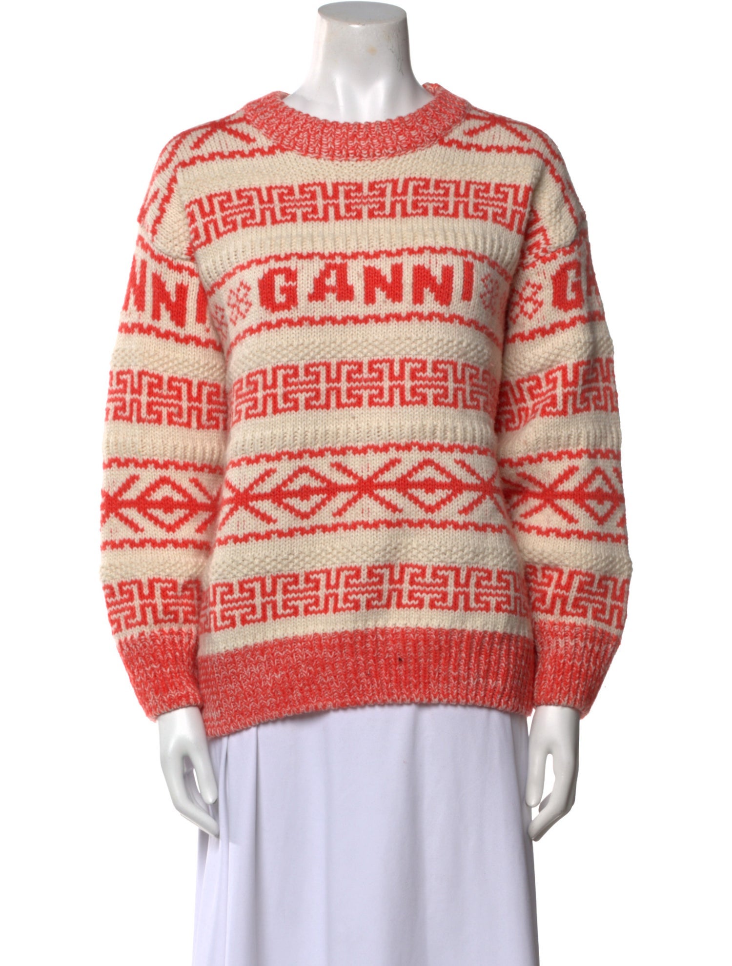 Ganni Wool Striped Sweater