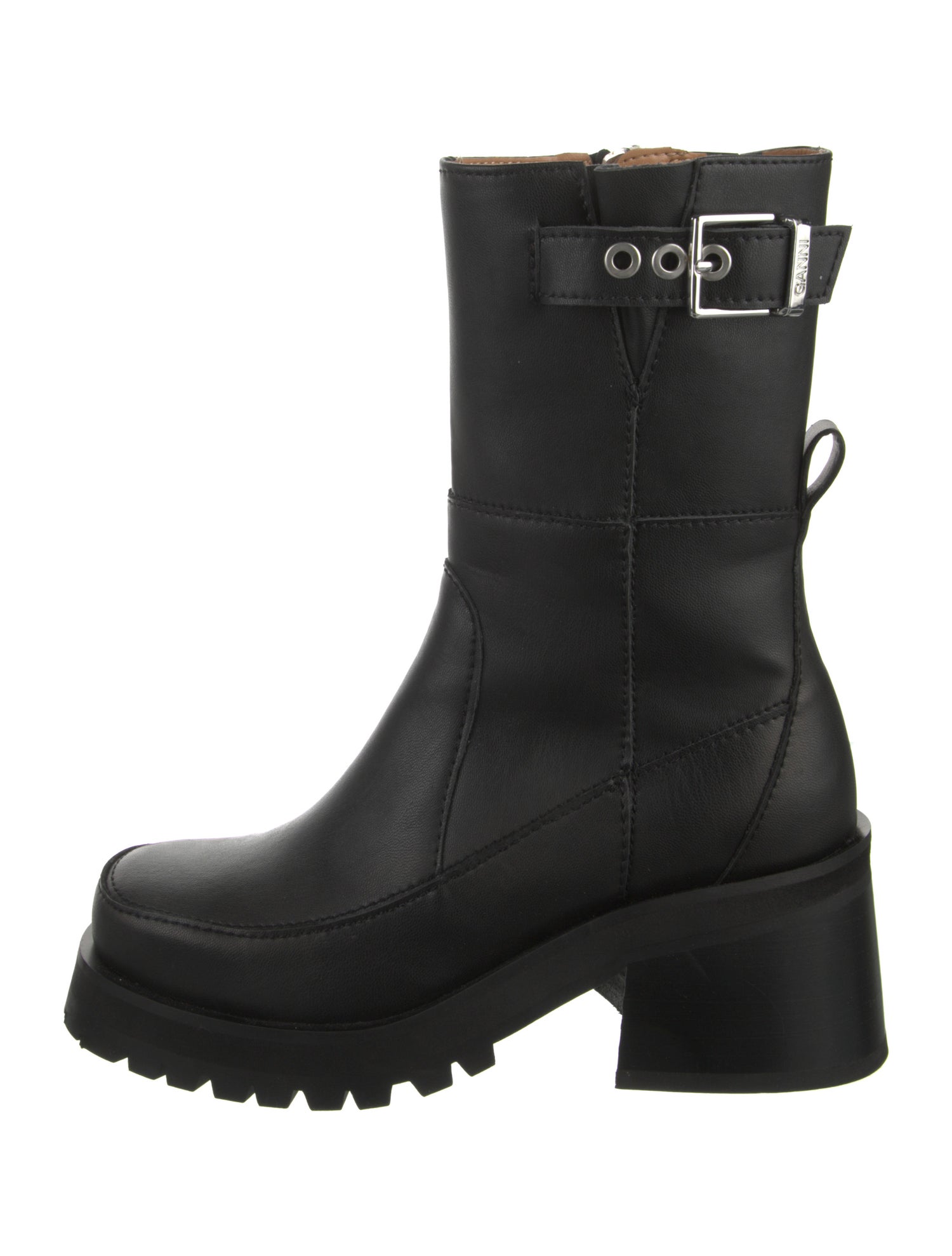 Ganni Leather Rain Boots