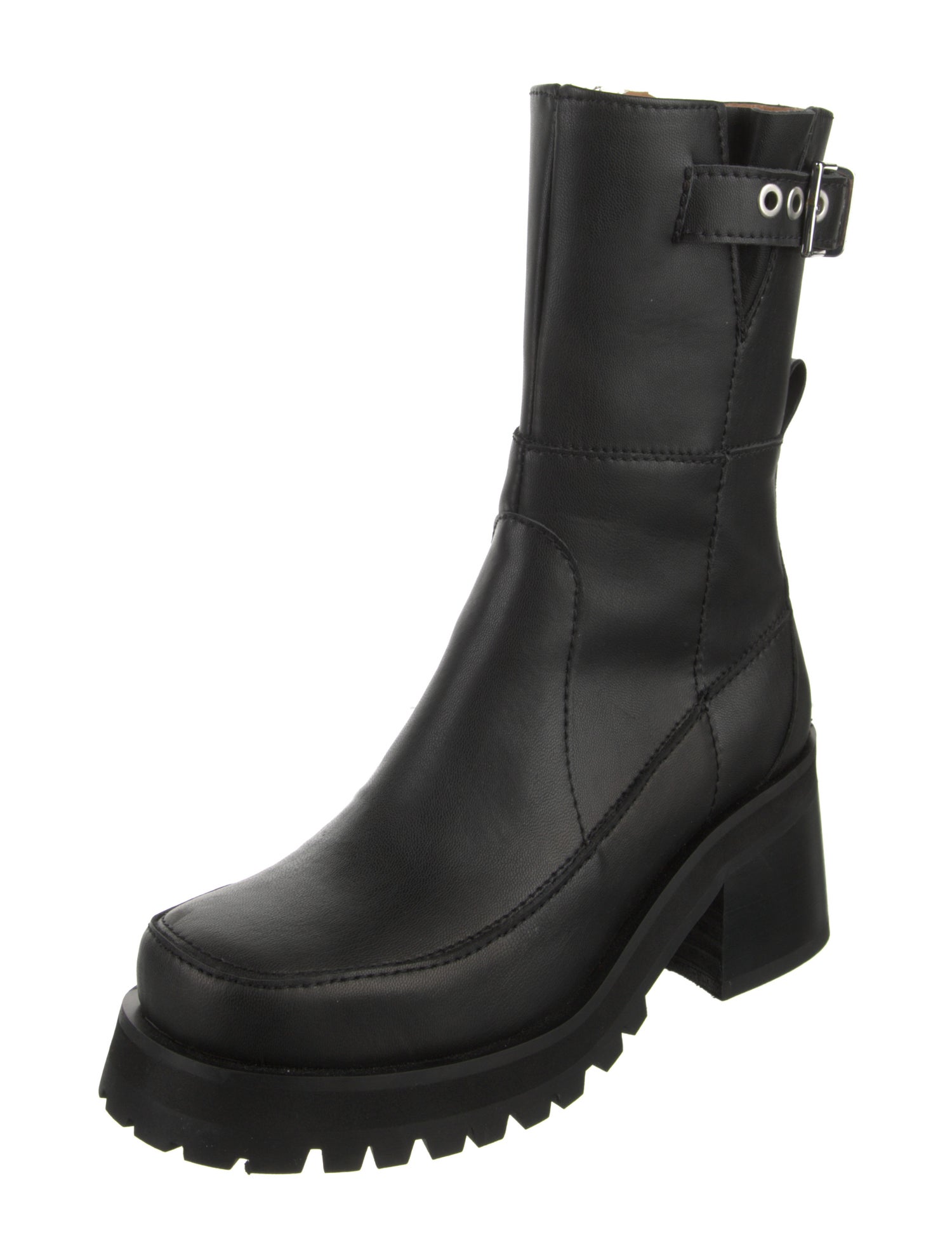 Ganni Leather Rain Boots