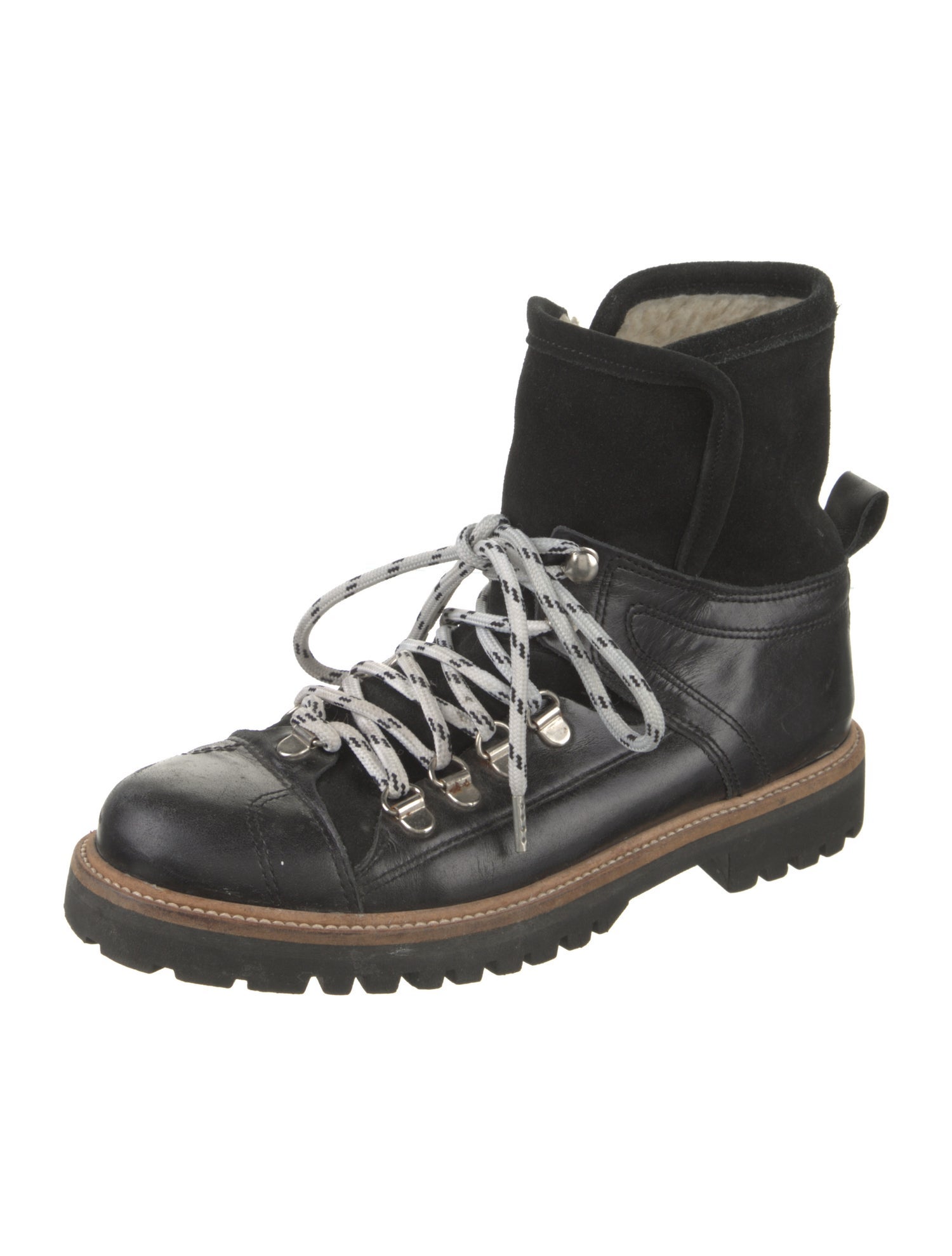 Ganni Leather Combat Boots