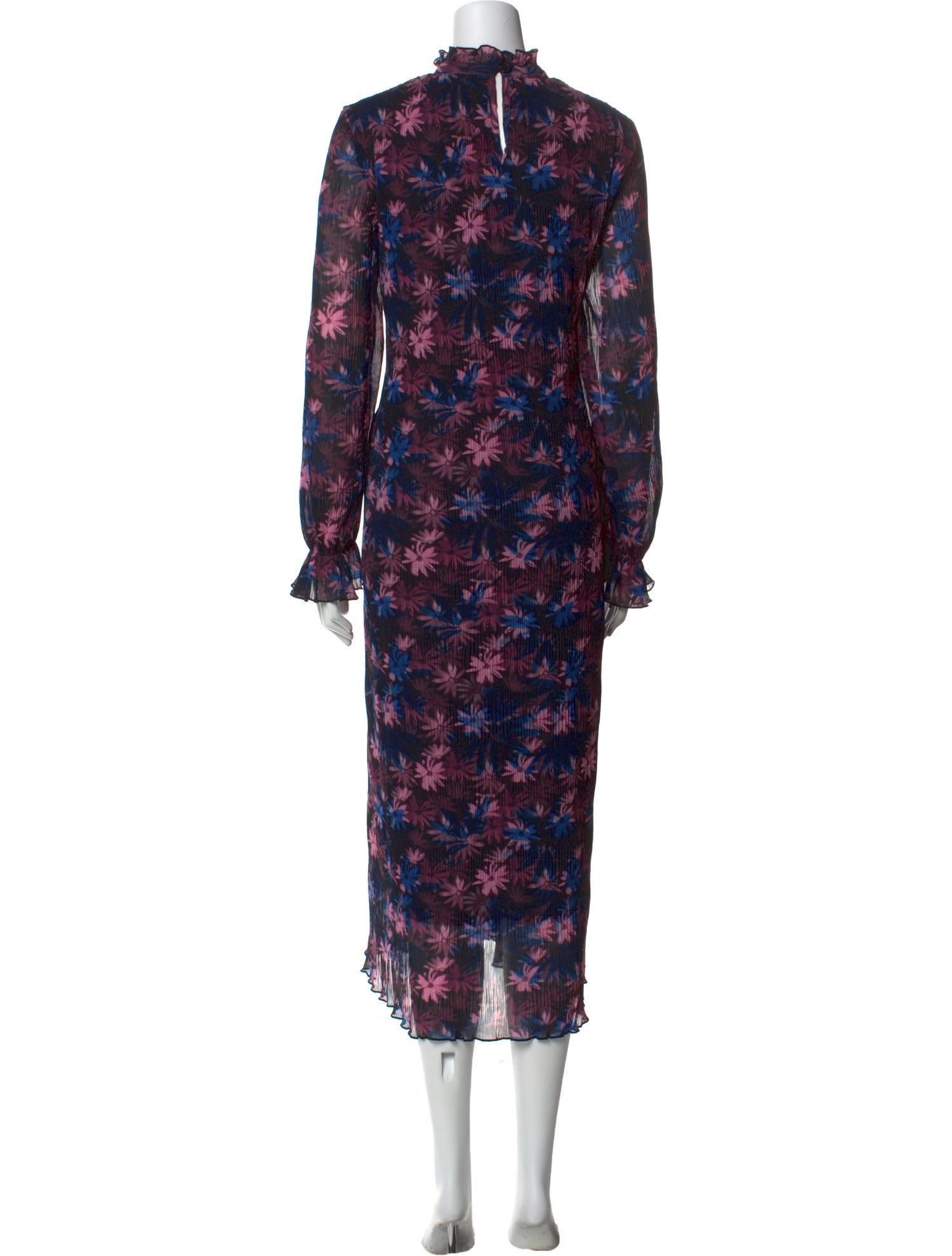 Ganni Floral Print Midi Length Dress