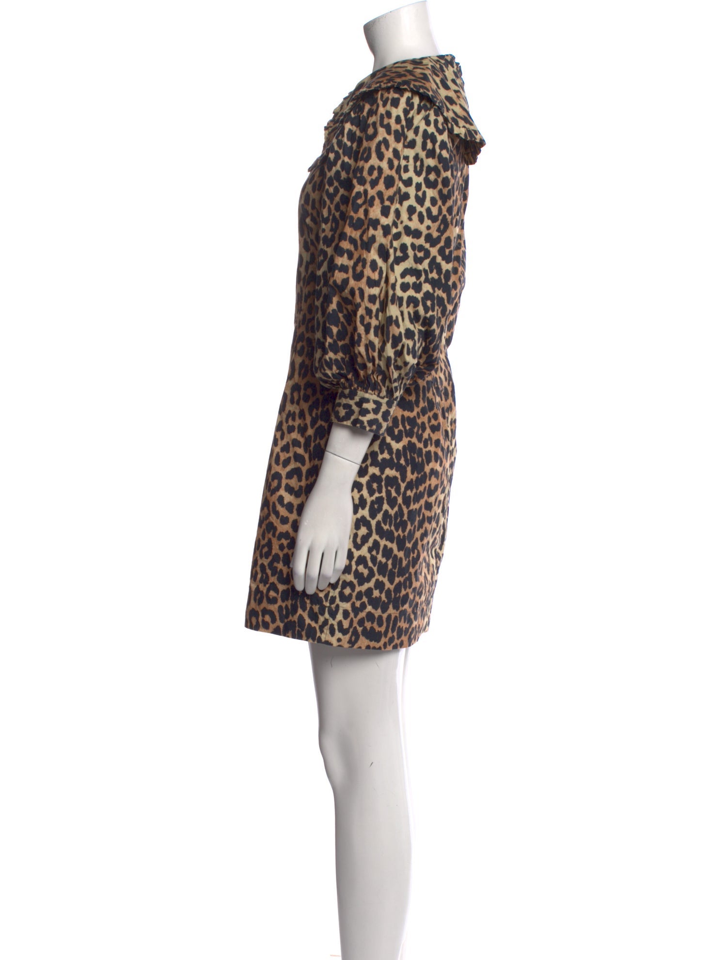 Ganni Animal Print Mini Dress