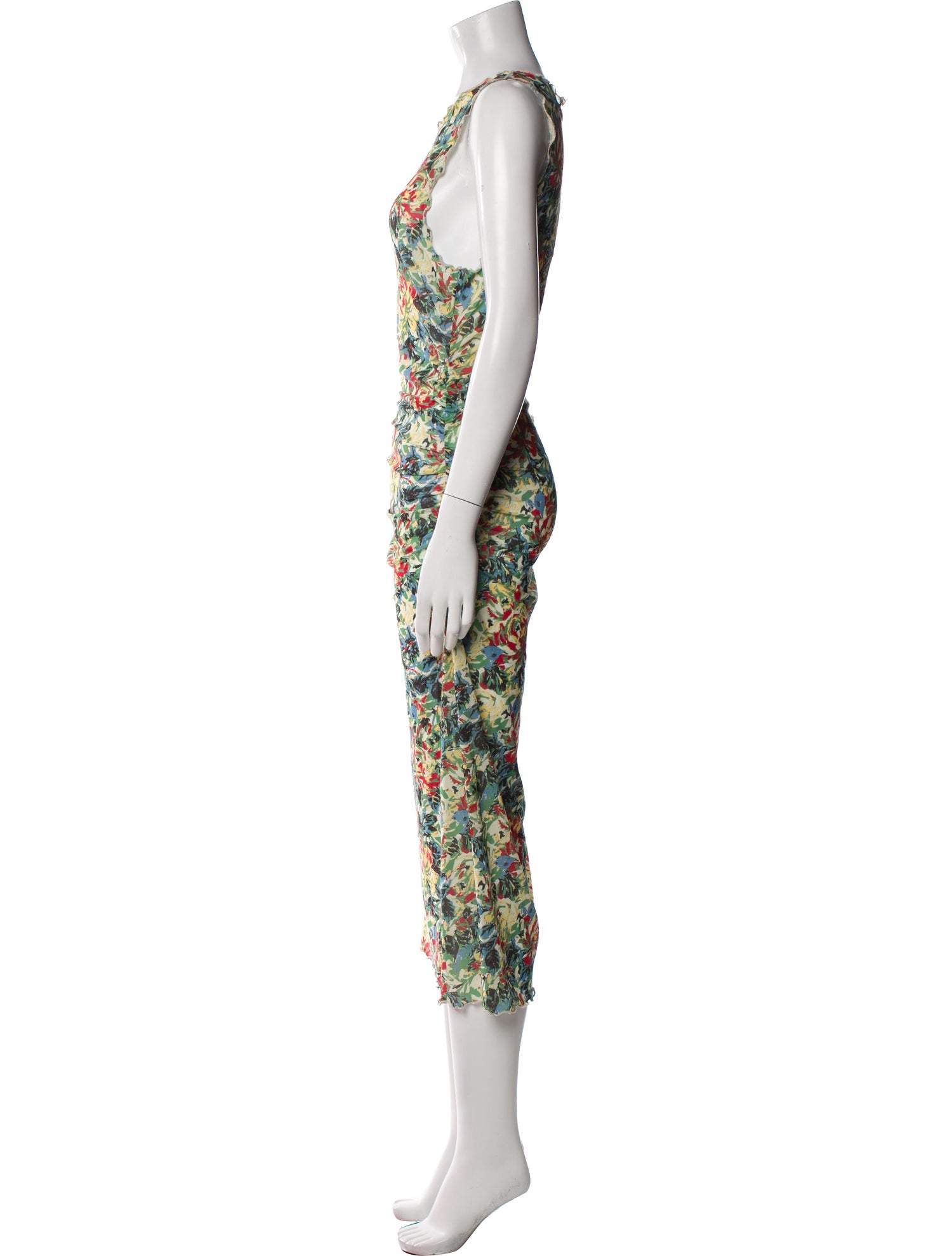 Ganni Floral Print Midi Length Dress