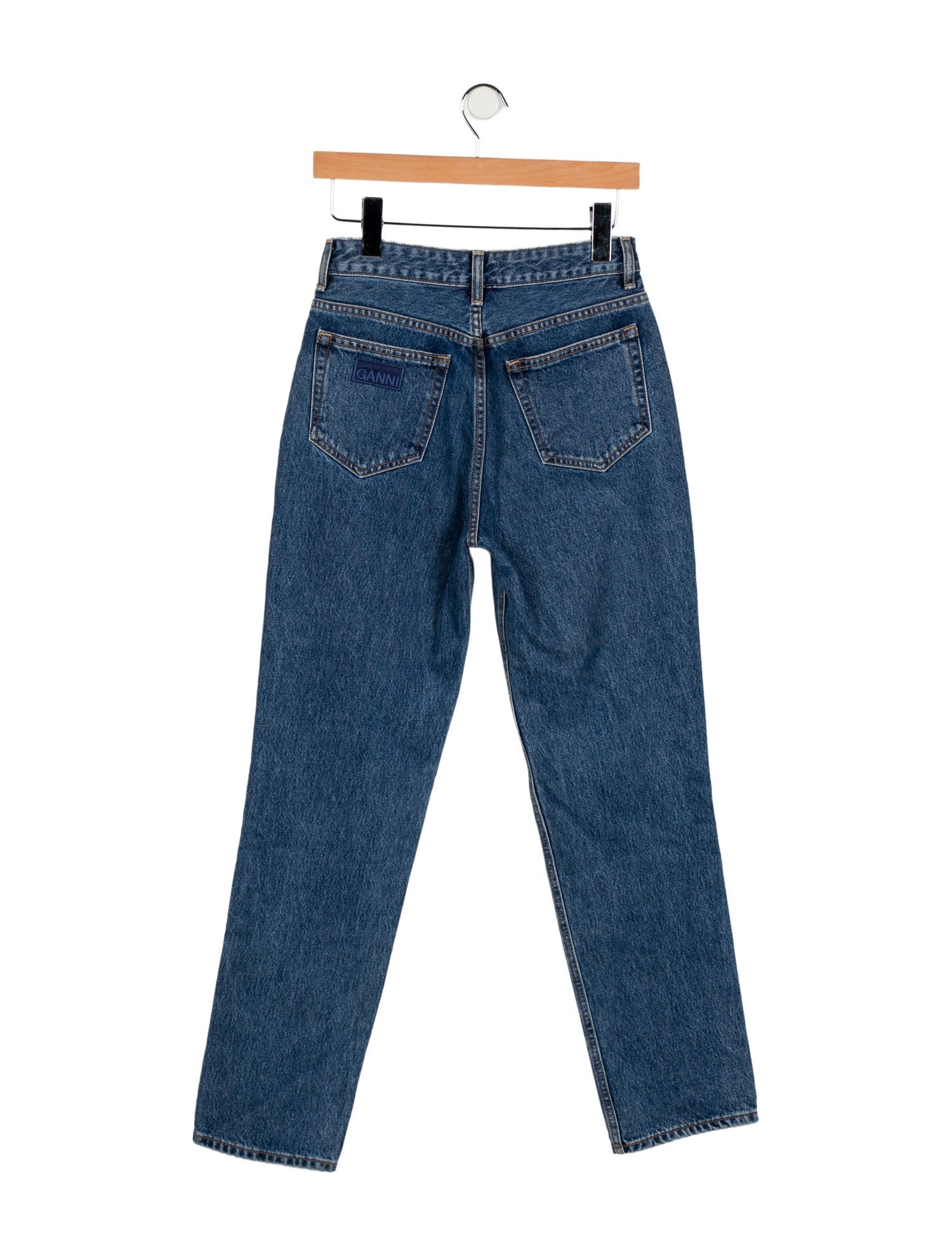 Ganni High-Rise Straight Leg Jeans