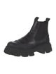 Ganni Leather Whipstitch Trim Chelsea Boots