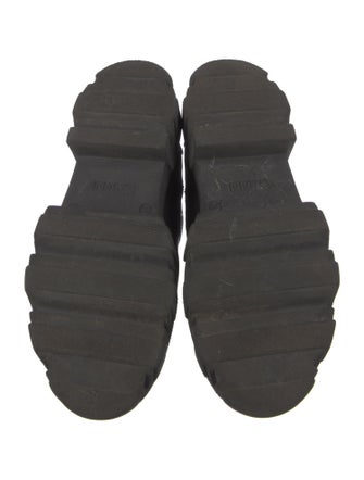 Ganni Leather Whipstitch Trim Chelsea Boots