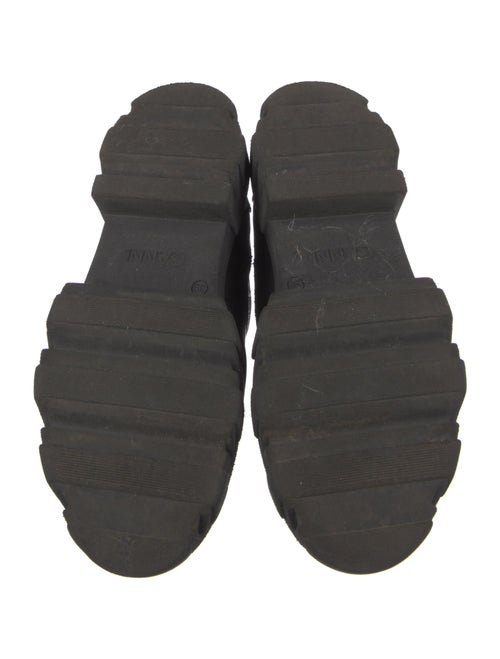 Ganni Leather Whipstitch Trim Chelsea Boots