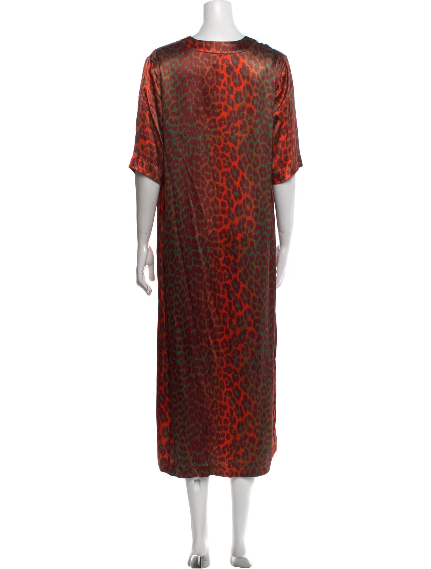 Ganni Animal Print Midi Length Dress