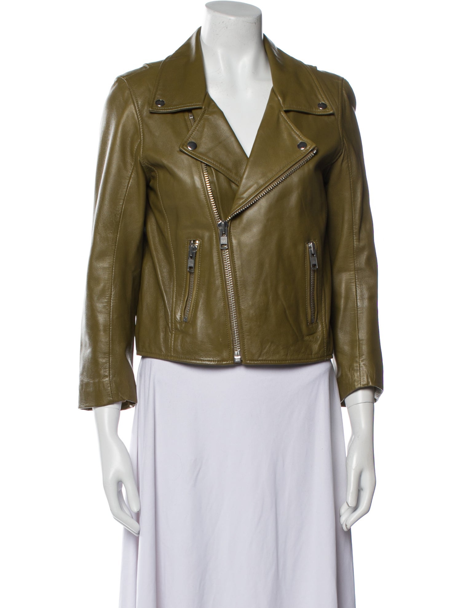 Ganni Leather Biker Jacket