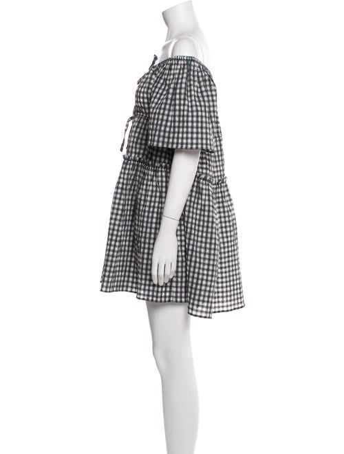Ganni Plaid Print Mini Dress