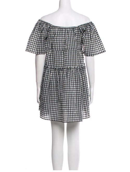 Ganni Plaid Print Mini Dress