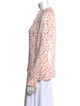 Ganni Floral Print Mock Neck Blouse