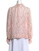 Ganni Floral Print Mock Neck Blouse