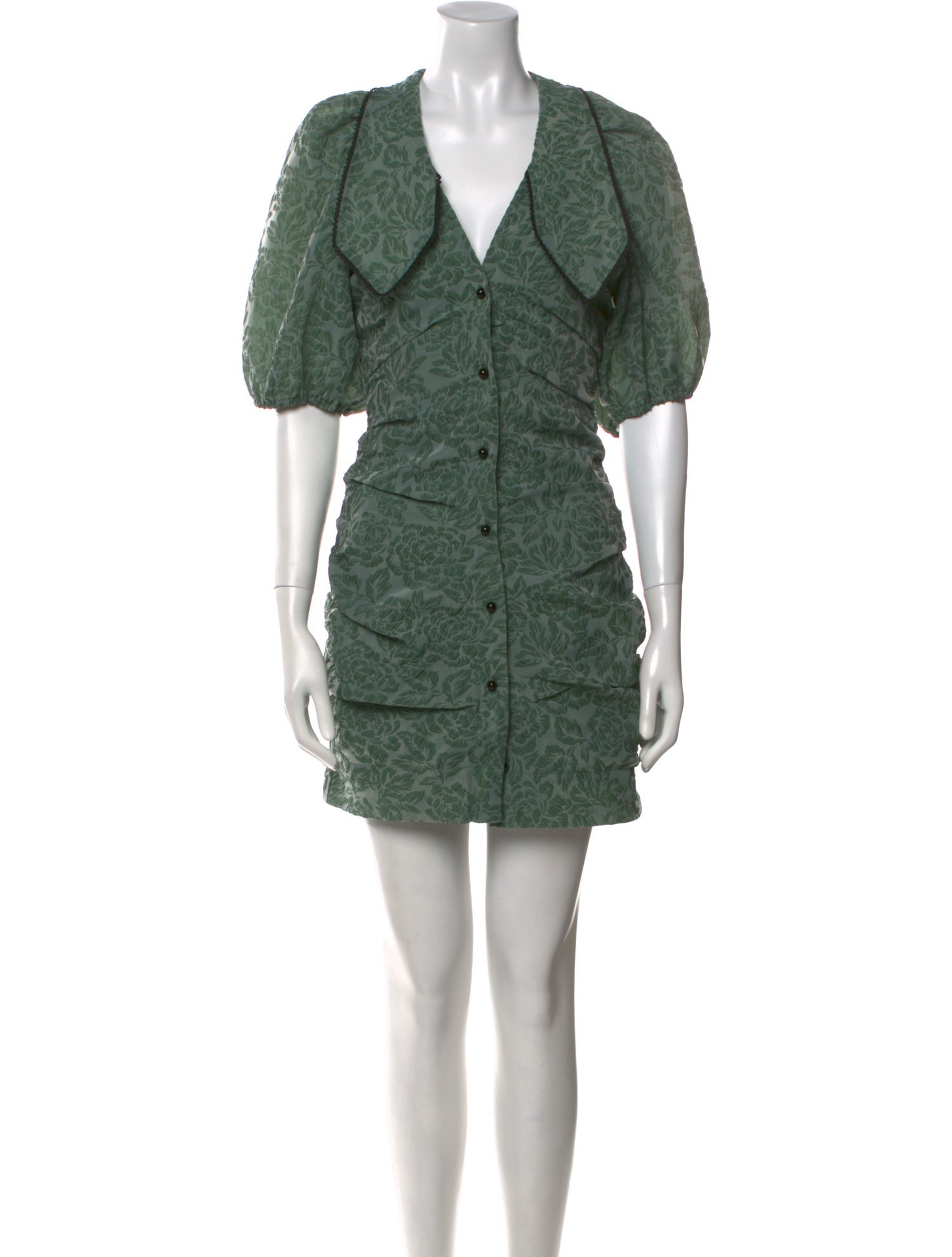 Ganni V-Neck Mini Dress