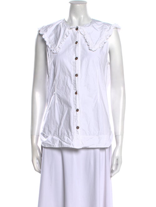 Ganni Sleeveless Button-Up Top